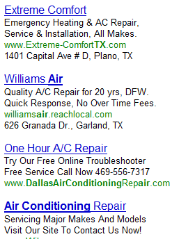 Air Conditioning Dallas Adwords Ads  Vizion Interactive
