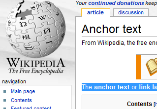 Seo Tip Anchor Text Wikipedia  Vizion Interactive