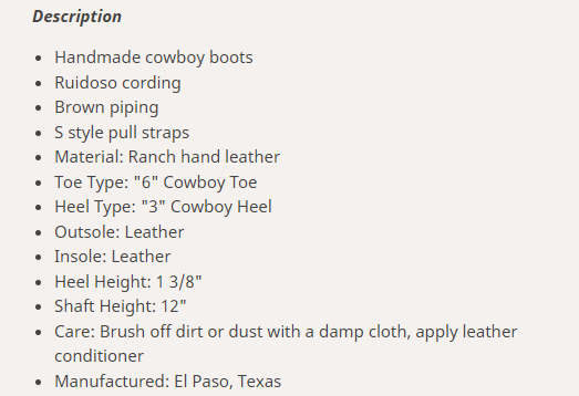 Pinto Ranch Product Description